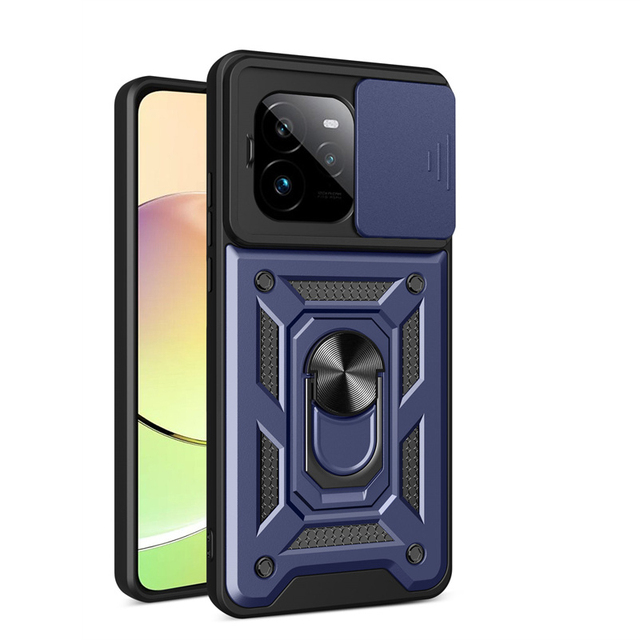 Armor Shockproof Phone Case for Realme GT 7 Pro 5G China Version Slide Camera Lens Protection Stand Back Cover