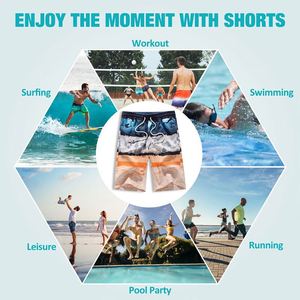 <b>Top</b>-Rated Men's Board Shorts Water Sports Breathable Lightweight Swim Shorts for Beach Shorts Sublimation Swim Trunks - Product Image 2