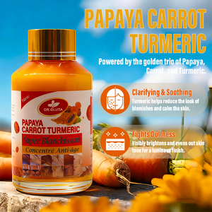 OEM Serum pemutih Super Label pribadi, pepaya & wortel & kunyit penuh dengan Formula Vitamin C manfaat Anti keriput Perawatan Kulit - Product Image 3