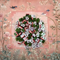 Tuiles de Mahjong en Acrylique sur le Thème de la Faune Sauvage, Tuiles de Mahjong Américaines avec Tapis de Mahjong Imprimé à Motifs Faunaux Personnalisés