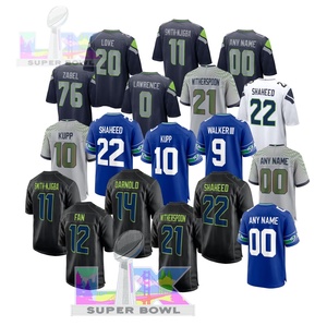 10 #   Kupp 14 #   Darnold 7 # Smith 11 # Maglia da Football Americano Smith-Njigba Cucita - Product Image 2