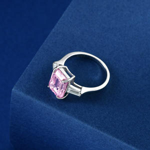 Personalizado al por mayor 925 plata esterlina 4CT Cubic Zircon joyería señoras anillo de compromiso - Product Image 6