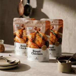 Sacs personnalisés anti-graisse pour volaille, dinde, canard, poulet <span class=keywords><strong>grill</strong></span>é, sacs à fermeture éclair pour <span class=keywords><strong>micro</strong></span>-ondes en feuille d'aluminium kraft pour poulet rôti - Product Image 6