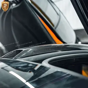 3K gerçek karbon Fiber Novi stil araba çatı kepçe HAVA GİRİŞİ havalandırma kapağı McLaren 720S için