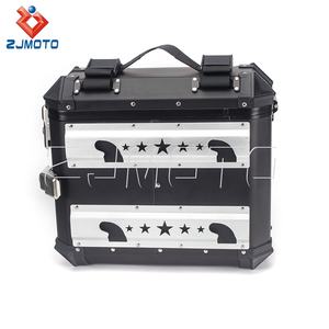 Coffre-fort métallique de moto argent avec boîte de rangement, Kit de montage à dégagement rapide <span class=keywords><strong>pour</strong></span> Honda, Suzuki, Yamaha, Kawasaki et <span class=keywords><strong>BMW</strong></span>, 36l - Product Image 5