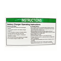 Autocollant d'instructions d'utilisation du chargeur de batterie pour nacelle élévatrice Genie 72970GT pour composants de nacelles élévatrices