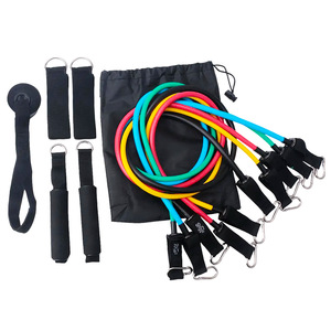 Chất Lượng Cao 100% Cao Cao Su Thiên Nhiên 11 Pcs Resistance Bands Thiết Lập Với Tay Cầm 150 Lbs Tập Thể Dục Ban Nhạc Cho Làm Việc Trong Phòng Tập Thể Dục Sử Dụng Nhà - Product Image 5