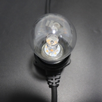 Ampoule LED G45 en PC incassable et étanche 1W E27 Dimmable Globe pour guirlandes lumineuses 2200K Ambre 2700K Blanc chaud