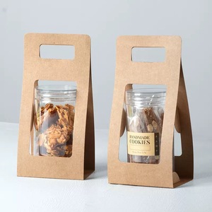 IMEE personalizzato scatola di imballaggio barattolo con manico scatola portatile per portabicchieri bianco rosso Kraft - Product Image 1