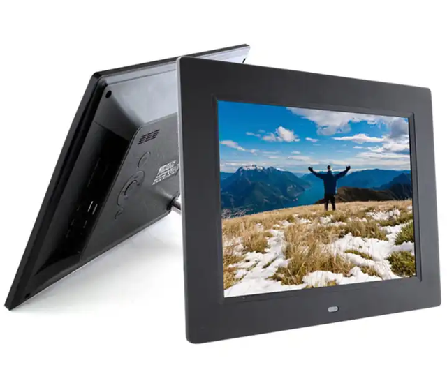 10.1 Inch Digital Photo Frame with Motion Sensor High Resolution IPS Display MP4 Video Player Remote Control Acrylic Material