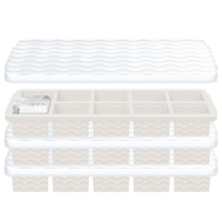 Bac à glaçons carré en silicone à 10 cavités FDA LFGB avec couvercle, sans BPA, qualité alimentaire, pour whisky, cocktails et usage en bar