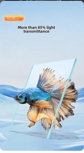 <span class=keywords><strong>Acquario</strong></span> in Vetro Curvo Ultra Trasparente JSD |   <span class=keywords><strong>Acquario</strong></span> <span class=keywords><strong>da</strong></span> Tavolo Piccolo per Piante/Tartarughe/Ecosistema, Compatibile con Luci LED, Filtri e Pompe d'Acqua - Product Image 3