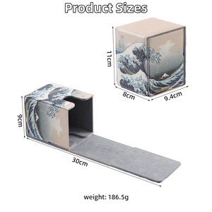 OEM ODM Langlebige Luxuriöse Maßgefertigte Tragbare Umweltfreundliche PU-Leder Commander Deck Box <span class=keywords><strong>Tarot</strong></span> Yugioh TCG - Product Image 2