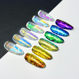 Poudre de pigment chromé effet opale cristal Aurora, paillettes irisées changeantes de couleur pour la décoration des ongles en gel - Product Image 6