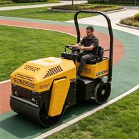 Mini-compacteur routier CNCMC TRD01 à double tambour de 700 mm de largeur pour l'aménagement paysager