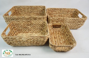 Đa Chức Năng Tự Nhiên Nước Hyacinth Seagrass Lưu Trữ Giỏ Có Thể Gập Lại Và Đóng Mở Dệt <span class=keywords><strong>Wicker</strong></span> Cube Hộp Cho Giặt ủi - Product Image 6