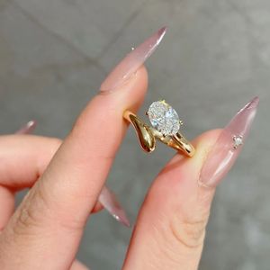 Xinfly 18k Gold Lab-Grown Diamond Wedding Ring Eco-Friendly Luxury Jewelry Special Design for Women with Report for Parties - Product Image 2