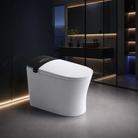 Toilette intelligente à chauffage instantané, bidet sans réservoir, télécommande, siège chauffant, contrôle par bouton latéral, capteur au pied, automatique
