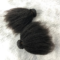 Lot de Cheveux Humains Vierges Brésiliens Crépus Bouclés Afro Économiques, Extensions 100% Cheveux Naturels 4a 4b 4c pour Femmes Noires