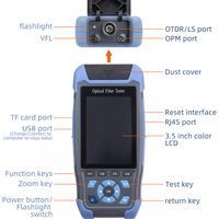 AUA900D High Accurate OTDR Mini Pro Optical Time Domain Reflectometer 1310nm and 1550nm Fiber Optic UPC Port 3m to 64km 24/22dB