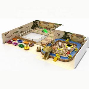 Parc d'attractions archéologique avec fosse à sable sur le thème des dinosaures, décorations thématiques et jeux amusants pour les aires de jeux intérieures et les stations balnéaires - Product Image 3