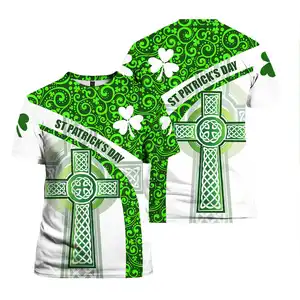 St.Patrick's Day Cotton T-Shirt For Men Wholesale Custom Man T Shirts Casual Sports Top Breathable Comfort Clothing Fashion Tee