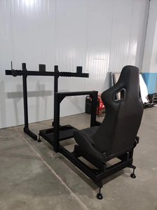Nouvelle arrivée Sim racing rig jeu de voiture simulateur de conduite cockpit avec support de moniteur 4080 <span class=keywords><strong>kit</strong></span> de siège de jeu de simulateur <span class=keywords><strong>en</strong></span> aluminium - Product Image 6