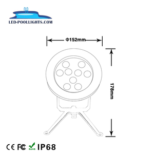HUAXIA 316SS Lampe LED haute puissance 3500K blanc chaud IP68 étanche <span class=keywords><strong>pour</strong></span> piscine, projecteur sous-marin avec une durée de vie de 50 000 heures - Product Image 4
