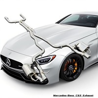 DZ Hochleistungs-Edelstahl für Heckabgasanlage mit Elektronischem Ventil für Mercedes C63 AMG W204 6.2L Tuning-Auspuff