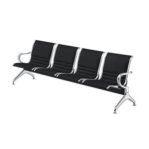 Sillas en fila Yijiahao con revestimiento electrochapado, asientos de cuero completo con reposabrazos para áreas de espera, uso comercial - Product Image 5