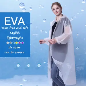 工厂批发加厚成人户外防护旅行EVA时尚轻质雨衣雨披