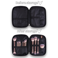 OEM ODM 20 pièces Ensemble de pinceaux de maquillage pour le visage en métal brun doré, étui de voyage, logo personnalisé, marque privée, pinceaux synthétiques, fond de teint