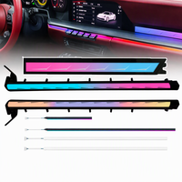 Kit d'éclairage d'ambiance intérieur RGB pour voiture, 64 couleurs, style cristal, contrôle par application, pour Porsche 911 922 2019-2026