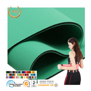 Nhà máy tùy chỉnh hai mặt thoáng khí 4way Stretch Spandex <span class=keywords><strong>c</strong></span>án miếng bọt biển PU bọt vành đai thắt lưng vải - Product Image 1