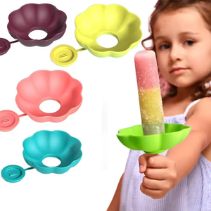 Nuovo Creativo Porta Ghiaccioli Flessibile Ecologico in Silicone Antigoccia Supporto per Gelato Vassoio Portatile per Ghiaccioli Gelato Manuale per Bambini - Product Image 1