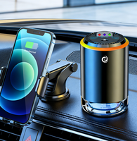 Diffuseur d'aromathérapie intelligent pour voiture en métal moderne avec lumière ciel étoilé tricolore et pulvérisateur de parfum d'ambiance au citron