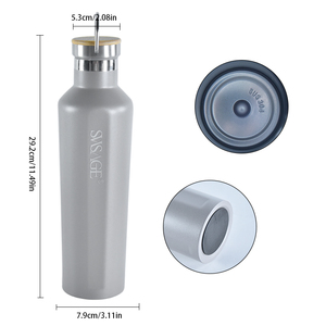 Logotipo personalizado 500ml 750ml Botella de agua de acero inoxidable con aislamiento al vacío a prueba de fugas Mango Vaso deportivo de doble pared Tours al aire libre - Product Image 5