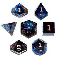 Dungeons & Dragons Dés en résine Jeu de société RPG Dés en résine Ensemble de 7 dés du MDN