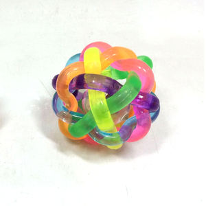 Jinying sıkmak dekompresyon stres giderici oyuncaklar 6.5cm ışık dokuma gökkuşağı topu aşınmaya dayanıklı zıplayan top Pet çiğnemek oyuncak - Product Image 4