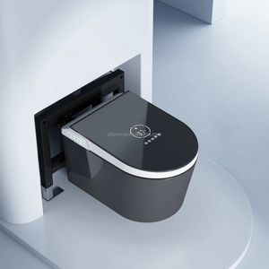 Cuvette intégrée suspendue dissimulée pour toilette à induction murale intelligente Réservoir <span class=keywords><strong>d</strong></span>'<span class=keywords><strong>eau</strong></span> intelligent Télé<span class=keywords><strong>commande</strong></span> de forme allongée - Product Image 1