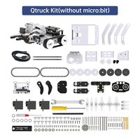 Kit de Coche Robótico Qtruck Microbit con Control Remoto Programable, Seguidor de Línea Inteligente, con Brazo Robótico, Kits Robóticos STEAM para Educación