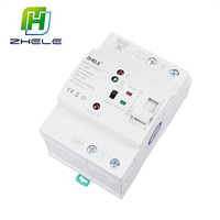 Interruptor de Transferencia Automática (ATS) Dual de 2 Polos, Tipo Riel DIN, para Generador, 63A 80A, 230V CA