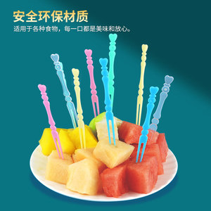 Pinchos de Plástico para Frutas, Tenedores de Bambú, Color Sólido, Grado Alimenticio, Seguros, Ecológicos, Uso Comercial a Granel - Product Image 3