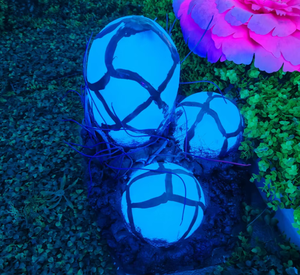 Lampe LED décorative bleu glace avec PVC, tissu en nylon et résine époxy pour la décoration extérieure de jardin et de paysage - Product Image 5