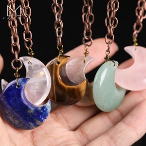 Yammy, exquisito collar con colgante de Luna misteriosa romántica de cristal de bronce a juego para amantes <span class=keywords><strong>y</strong></span> amigos como regalos - Product Image 5