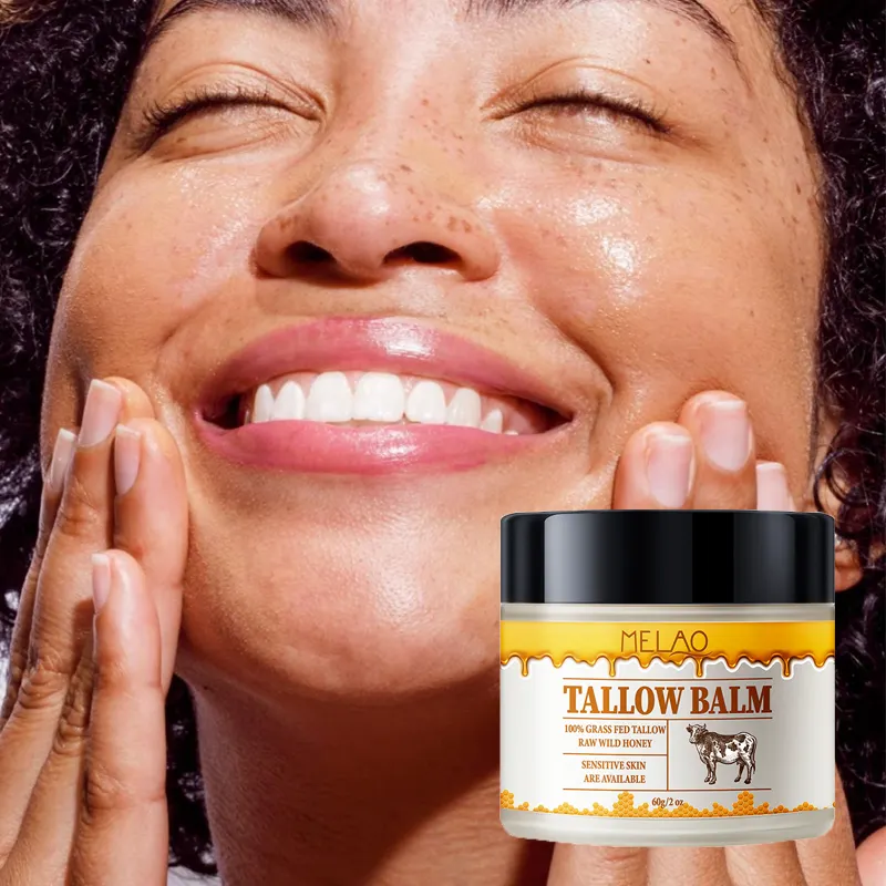 MELAO unparfümierter 100 % Grasgetreuer geschlagener Talg-Balsam glatte Haut Gesicht Körper Hautpflege Rindfleisch Talg-Balsam
