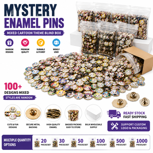 Pin Enamel Misteri Grosir Kotak Acak Tema Kartun Campuran Pin Lencana Logam Grosir - Product Image 3