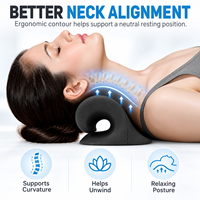 Oreiller de traction cervicale pour le soutien du cou, l'alignement de la colonne vertébrale et l'amélioration de la posture, oreiller ergonomique pour étirement du cou pour une utilisation quotidienne