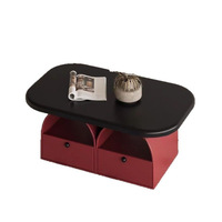 Table basse de rangement convertible portable couleur crème, plateau en verre, structure métallique, style minimaliste, best-seller et sensation Internet