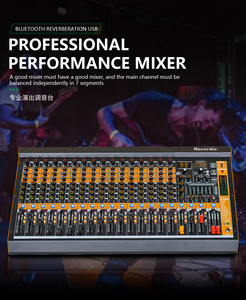 GAX-MV16 16 채널 전문 믹싱 콘솔 듀얼 12 밴드 레벨 디스플레이 주 출력 녹음 이어폰 디스플레이 출력 - Product Image 4